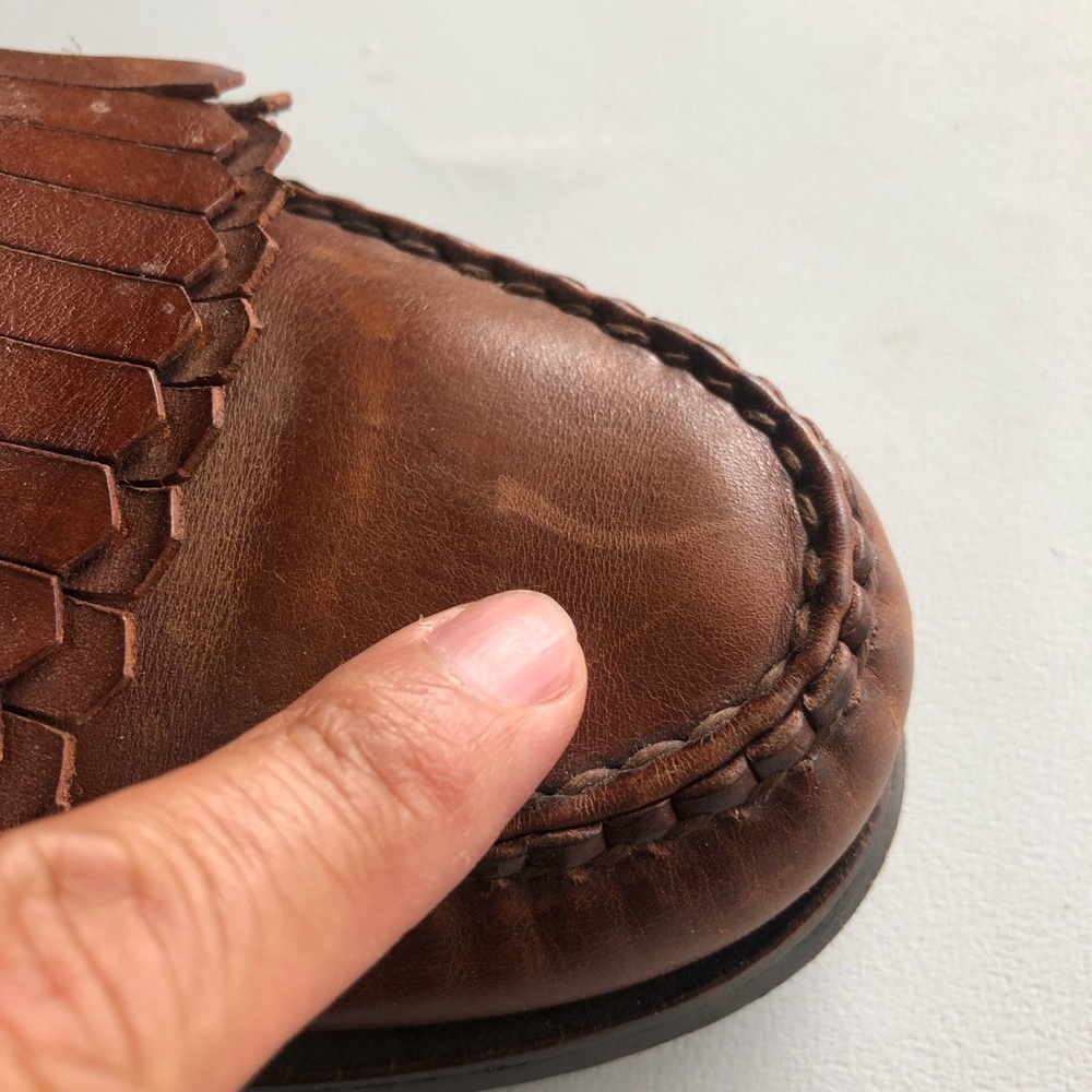 Allen Edmonds Woodstock Brown Cognac Penny Loafers - Picture 10 of 10